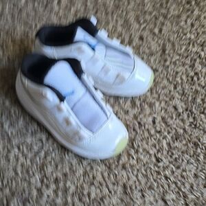 Jordan Kids White and Black Sneakers